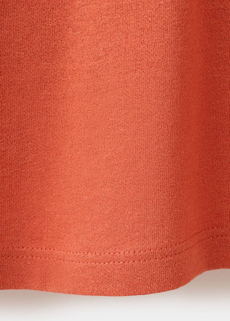 Relaxed fit cotton-linen blend T-shirt — Medium Pink