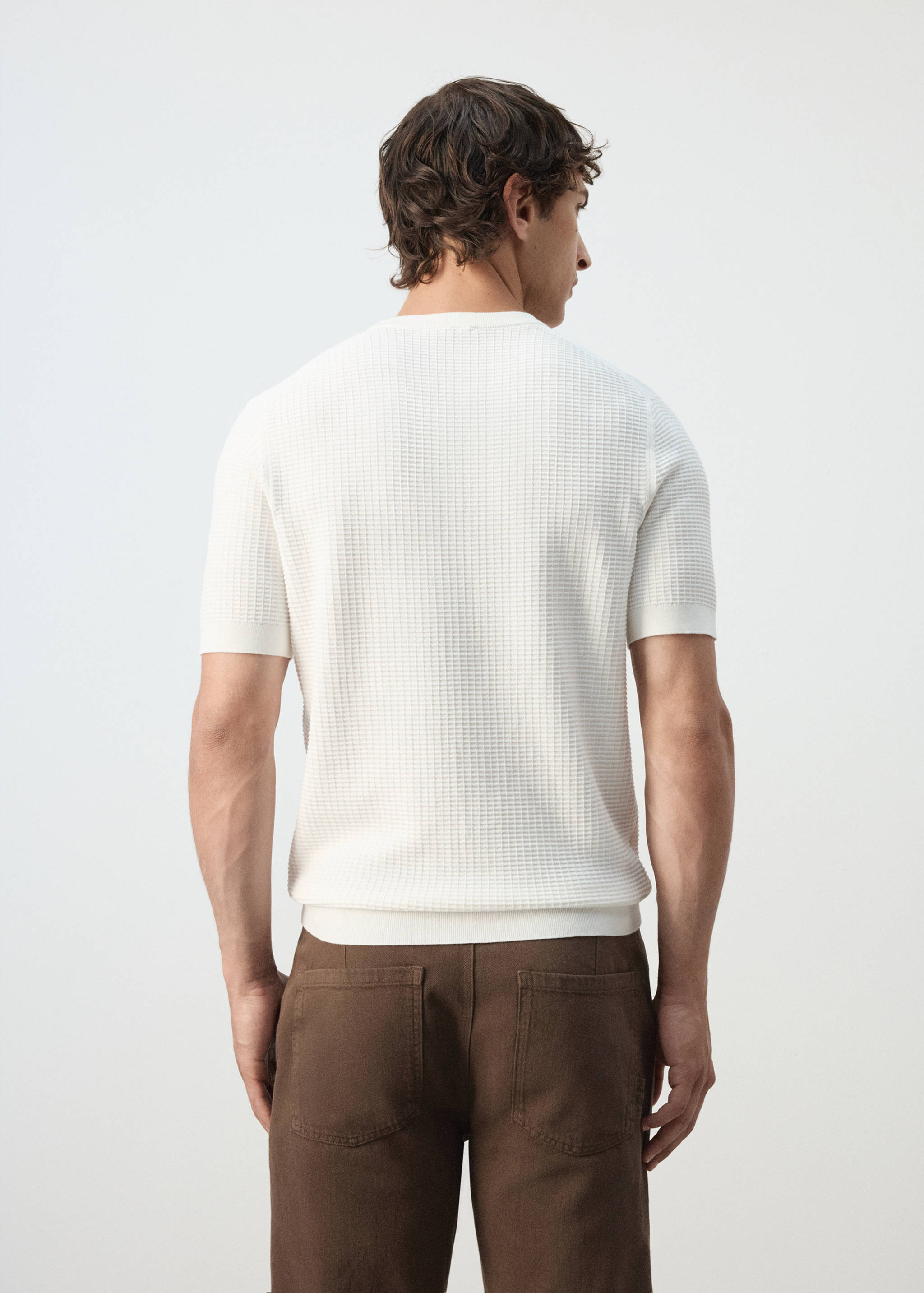100% cotton knitted t-shirt - Reverse of the article