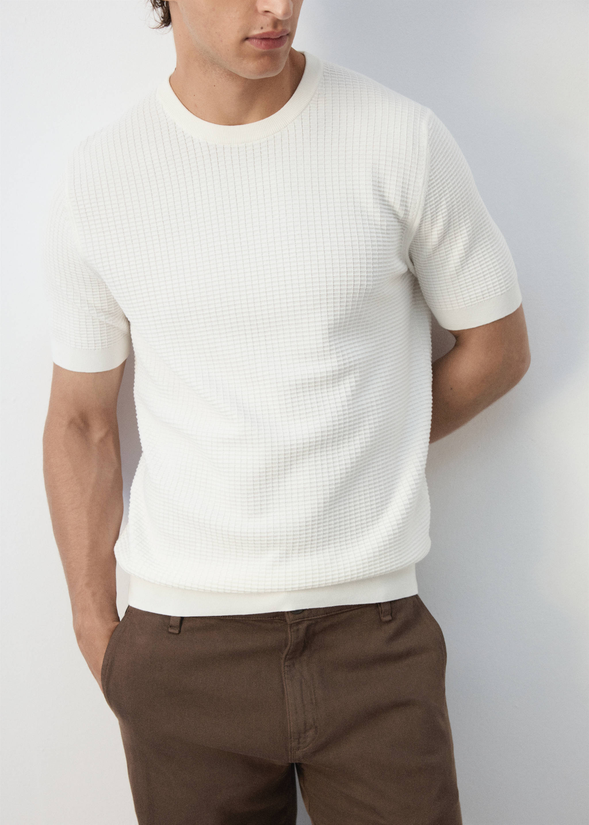 100% cotton knitted t-shirt - Details of the article 1