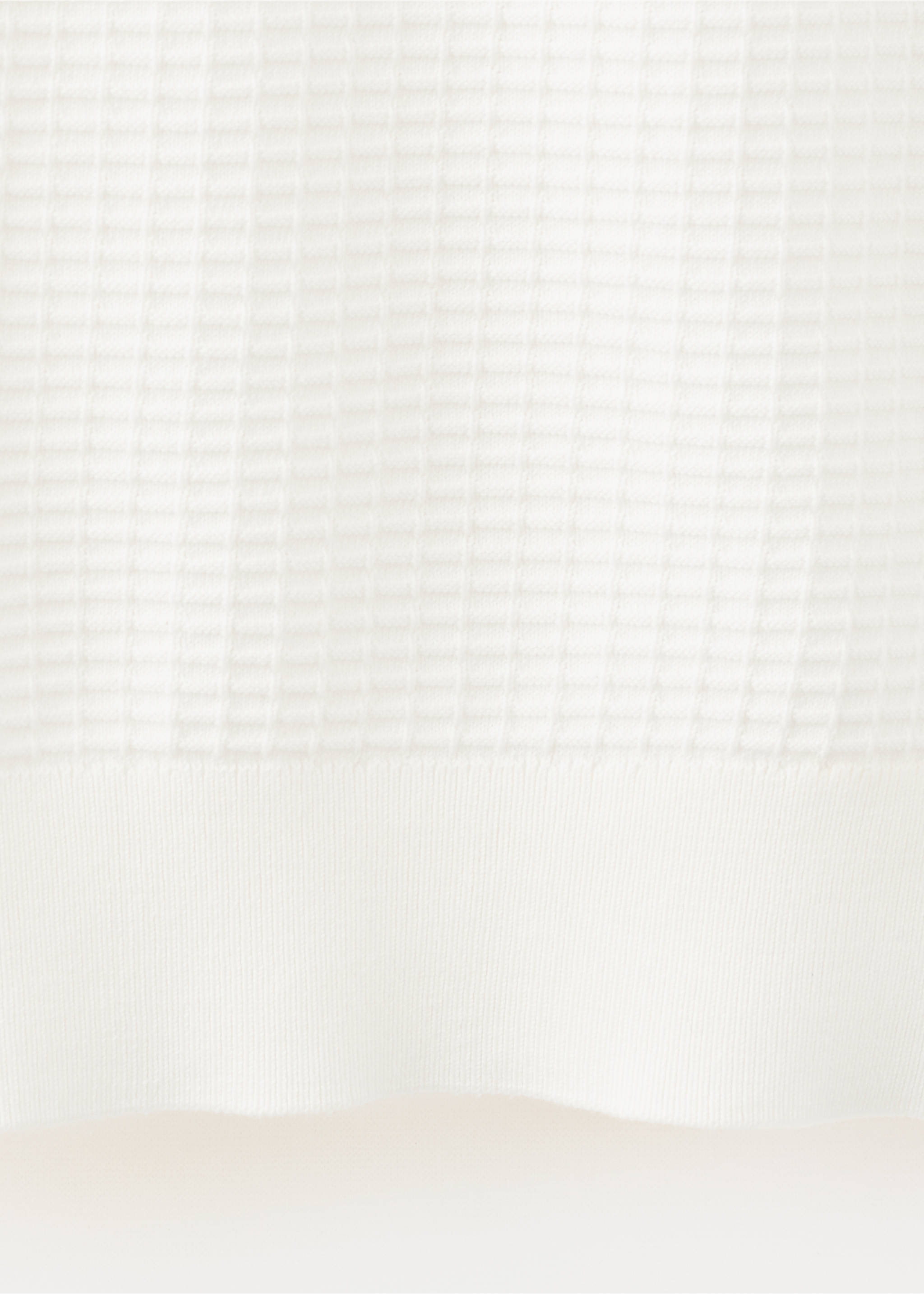 100% cotton knitted t-shirt - Details of the article 0, Off White. Ref: 37062899-00.