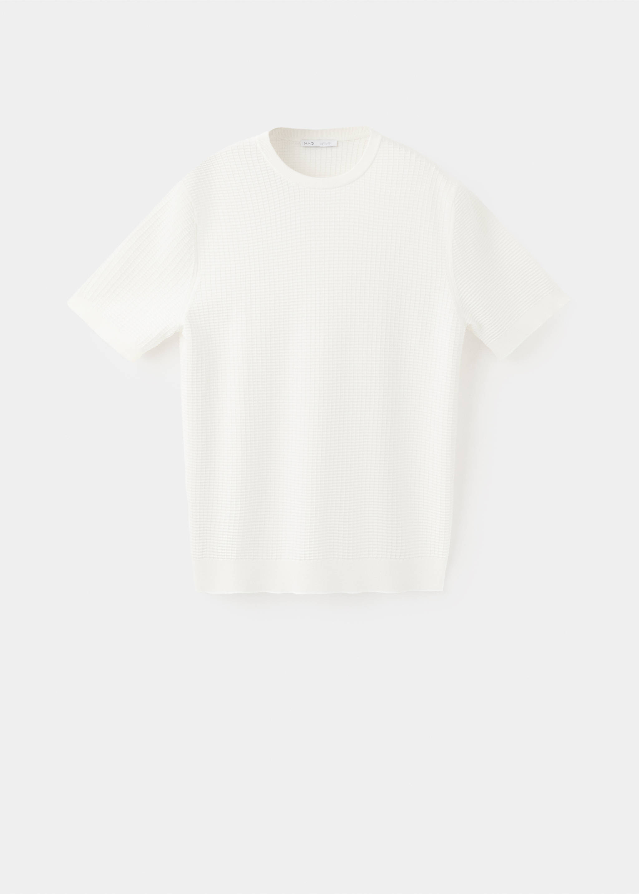 100% cotton knitted t-shirt - Article without model, Off White. Ref: 37062899-00.