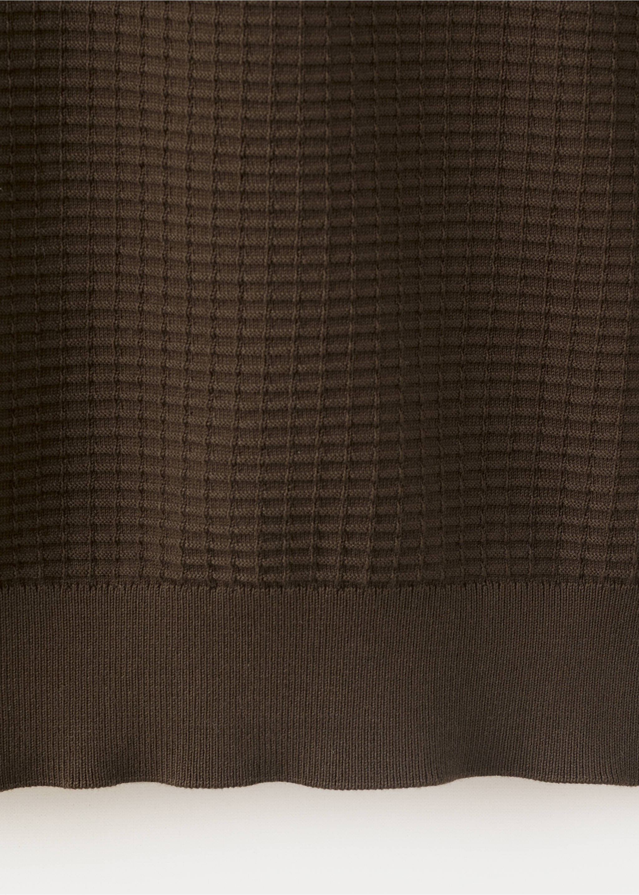 100% cotton knitted t-shirt - Details of the article 0, Brown. Ref: 37062899-00.