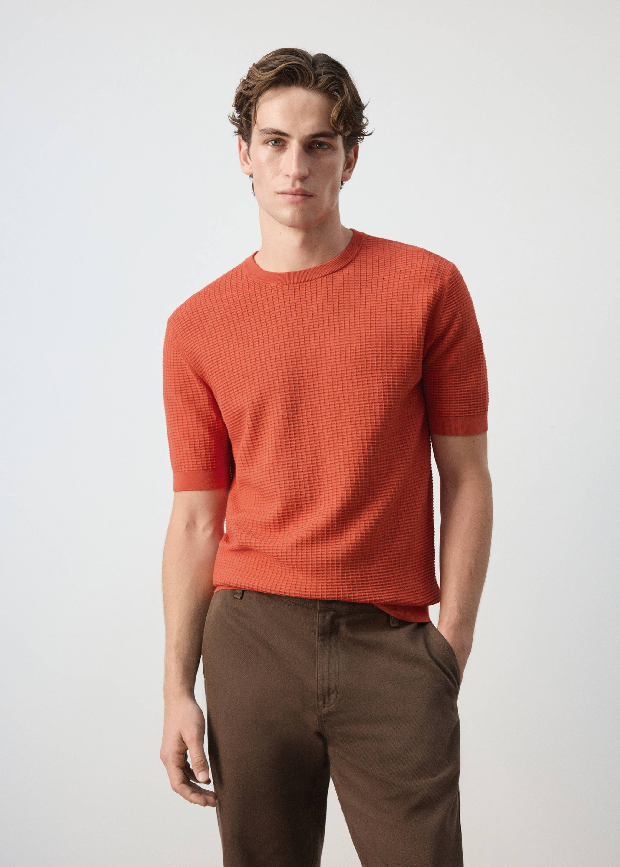 100% cotton knitted t-shirt - Medium plane