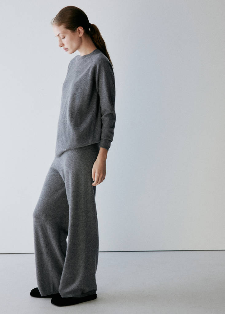 Sweter 100% kaszmir szary - Kobieta - S - MANGO