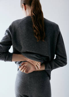 100% cashmere sweater — Grey 3
