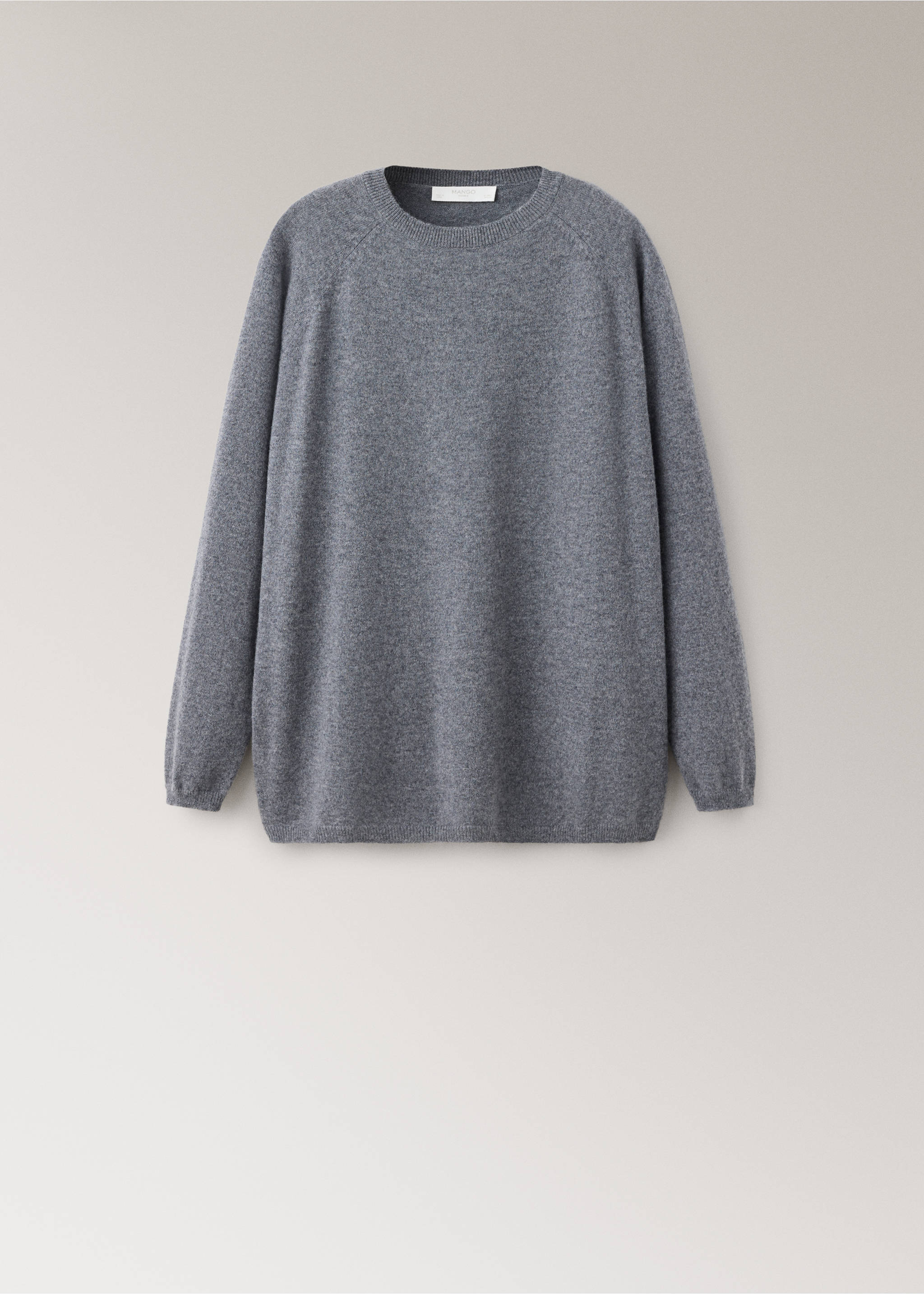 100% cashmere sweater - Article without model, Grey. Ref: 37062900-00.