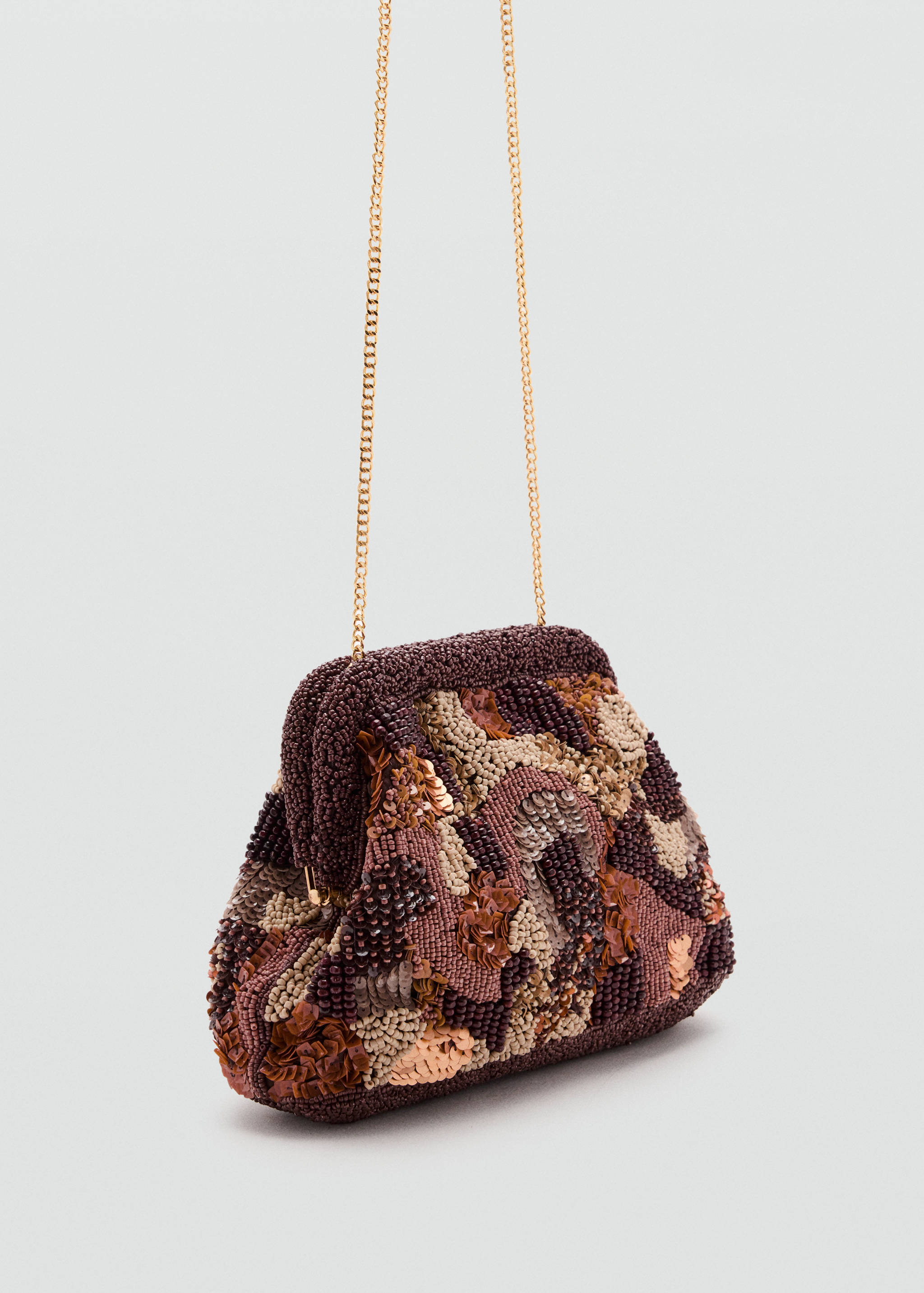 Multicoloured beaded clutch bag - Medium plane