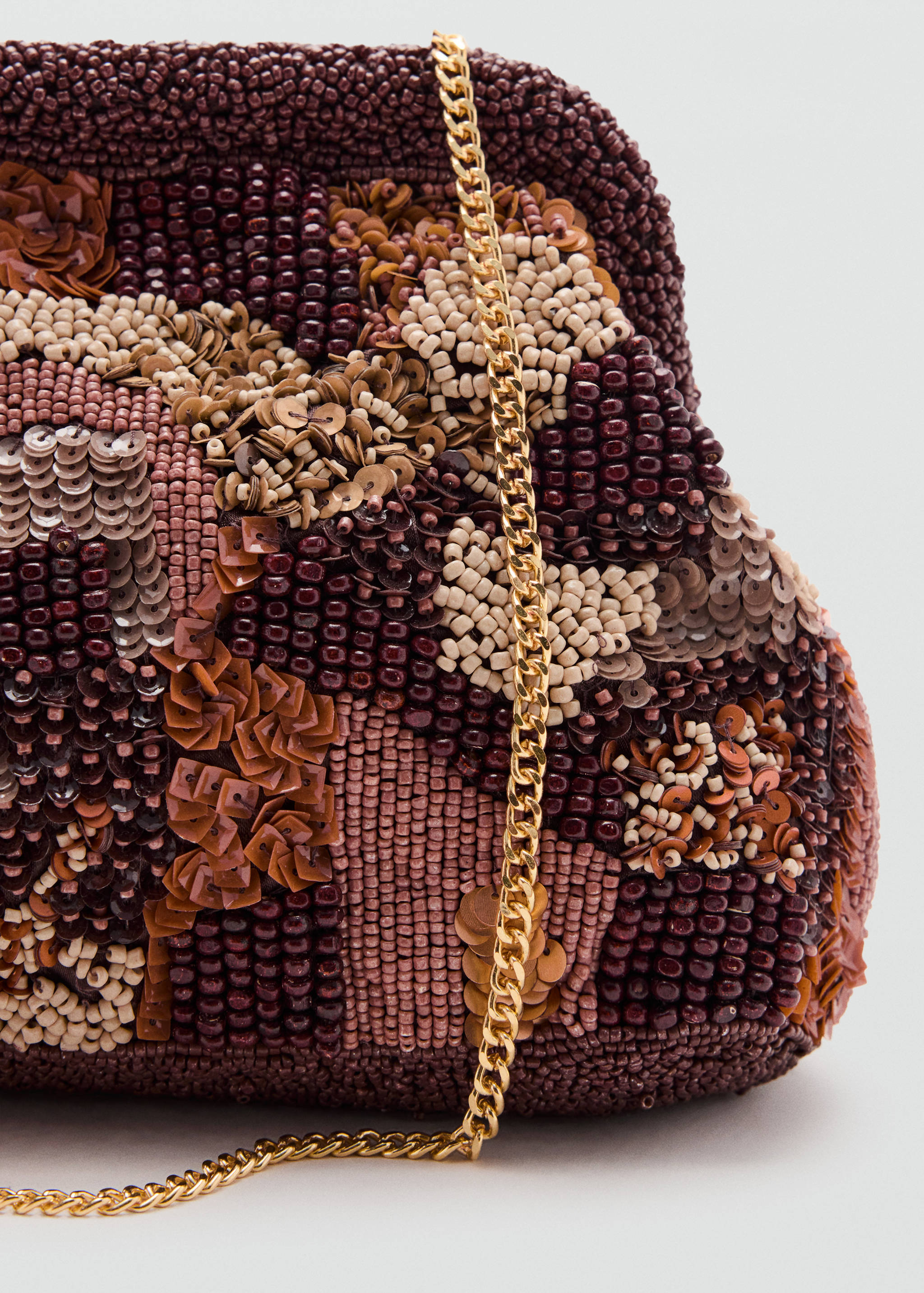 Multicoloured beaded clutch bag - Details of the article 1