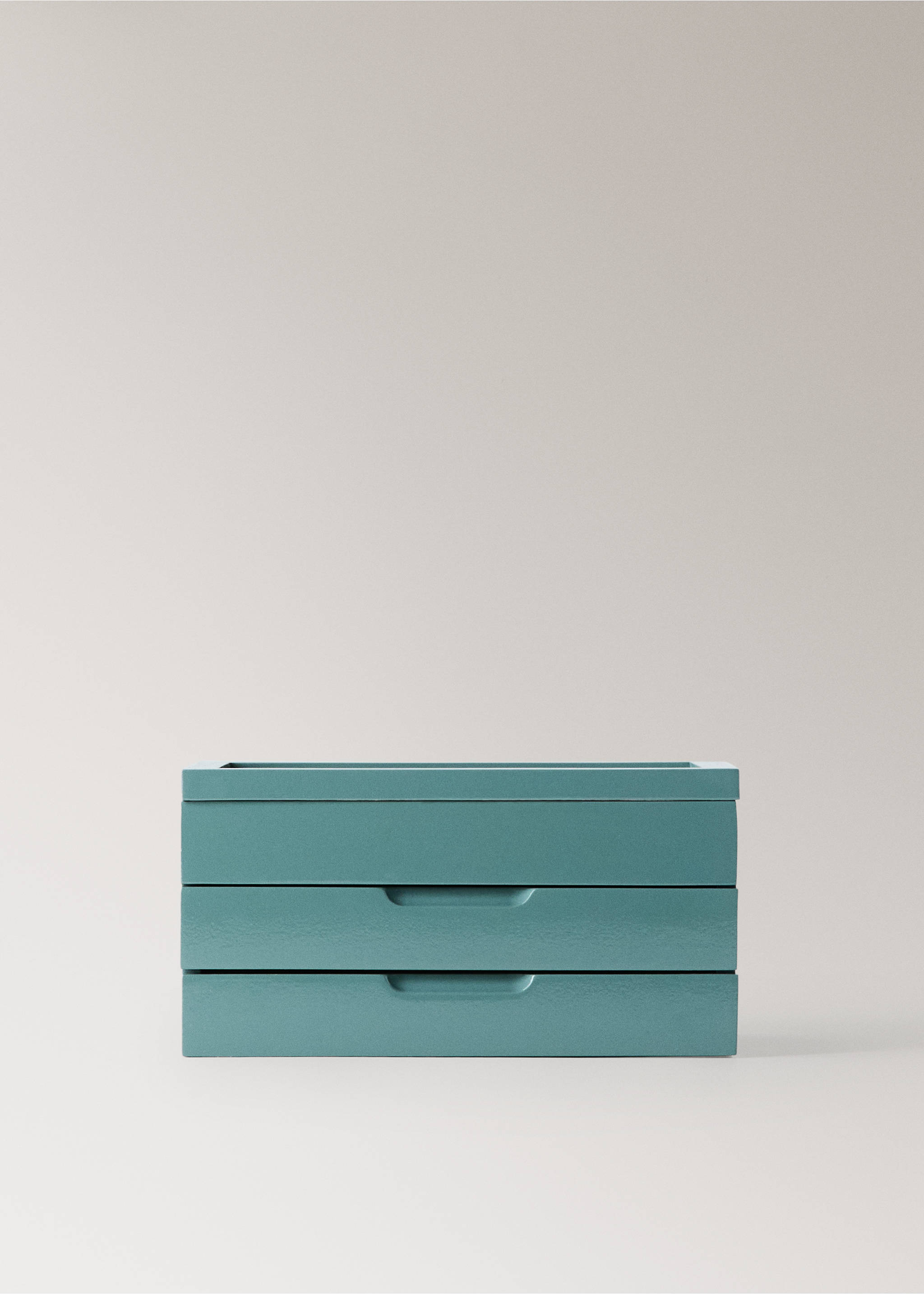 Medium wooden jewelry box - Article without model, Emerald Green. Ref: 37062904-00.