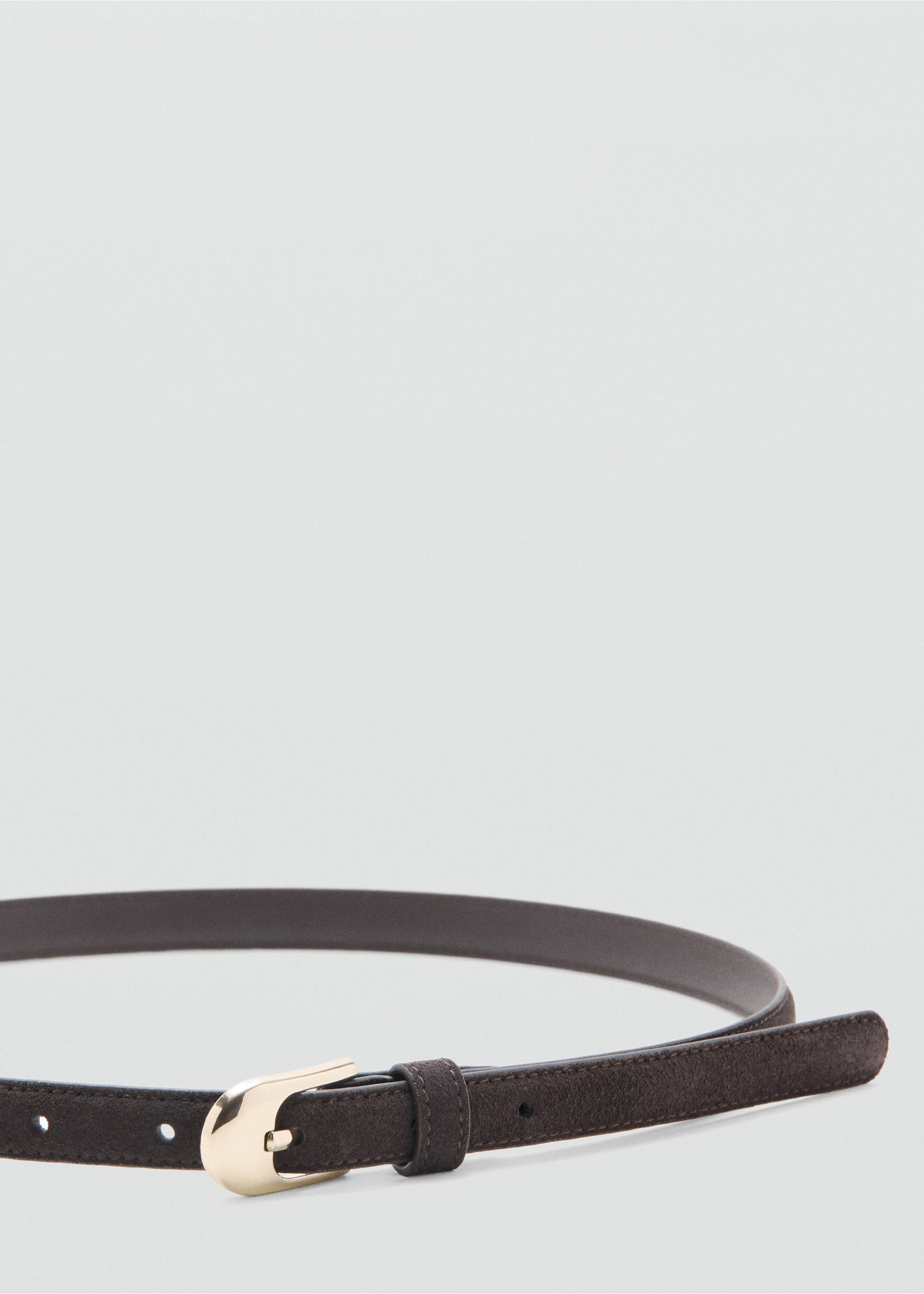 100% bovine leather belt - Medium plane, Chocolate. Ref: 37062906-00.