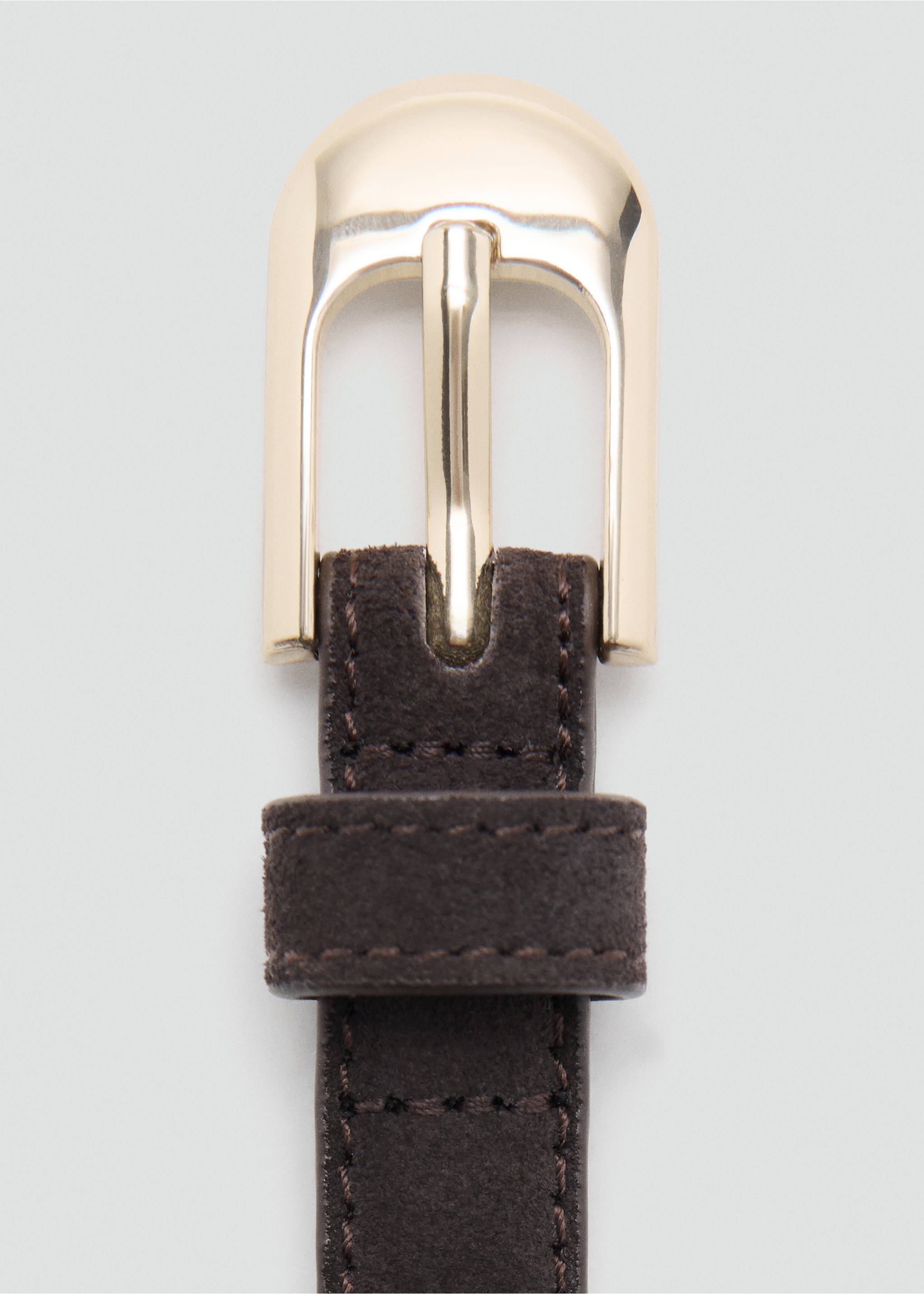 100% bovine leather belt - Details of the article 1, Chocolate. Ref: 37062906-00.