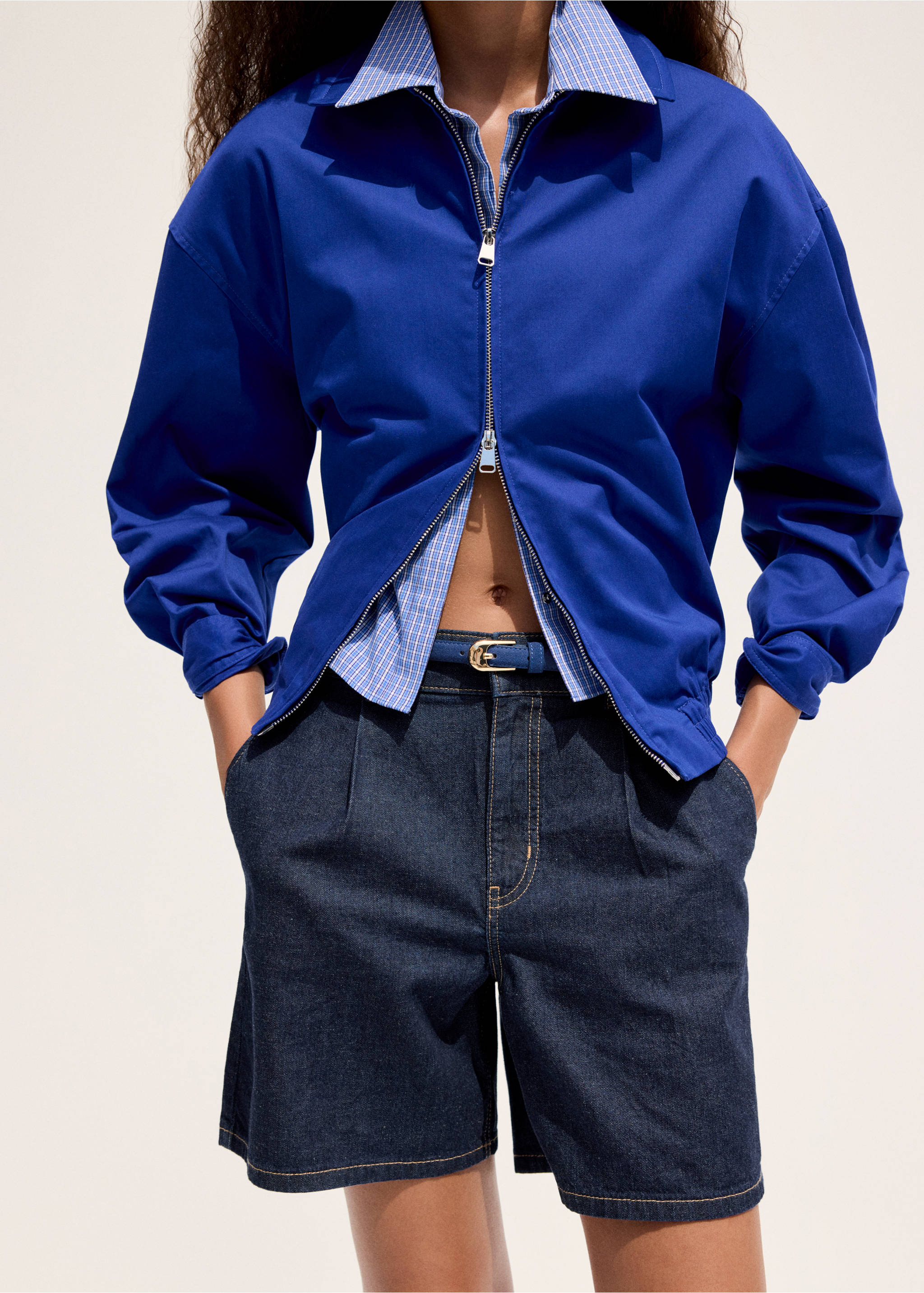 100% bovine leather belt - Details of the article 9, Blue. Ref: 37062906-00.