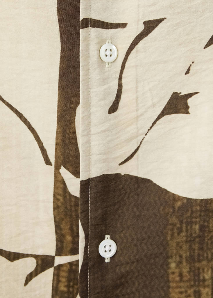 Printed relaxed fit shirt — Vanilla