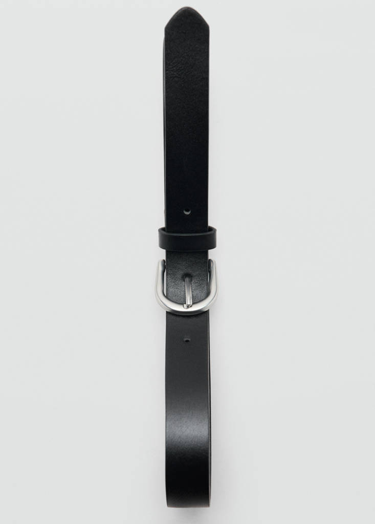Faux-leather belt — Black
