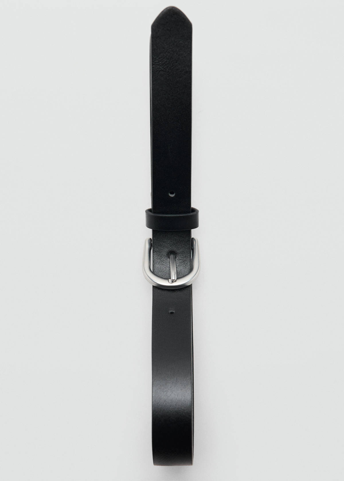 Faux-leather belt — Black