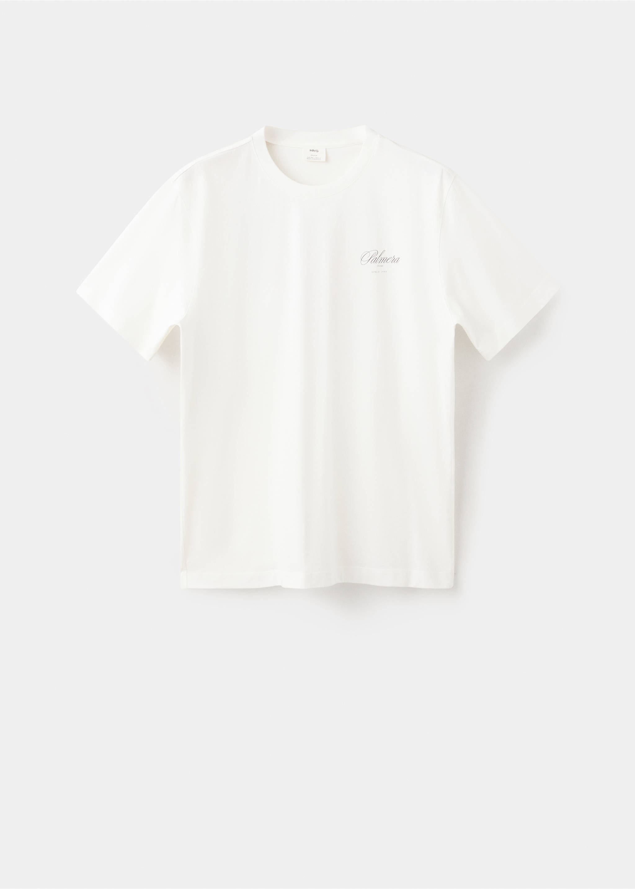 T-shirt 100 % coton imprimé - Article sans modèle, Blanc. Ref: 37062910-00.