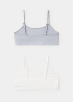Cotton bandeau bra — Off White 3
