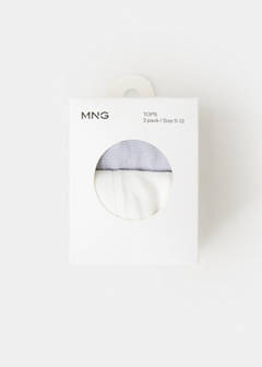 Cotton bandeau bra — Off White 4
