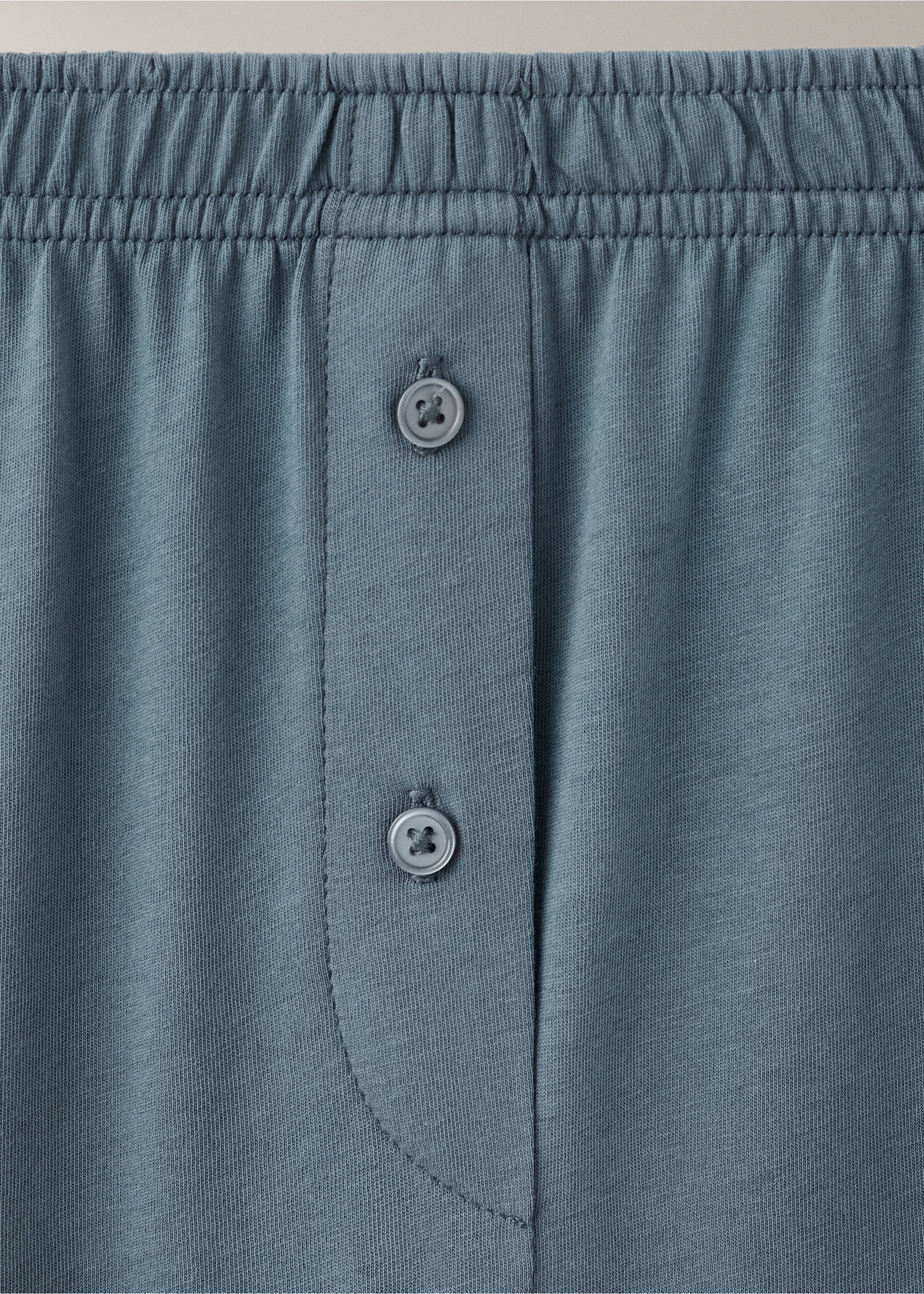 100% katoenen pyjamabroek - Detail van het artikel 8, Blauw. Ref: 37062914-00.