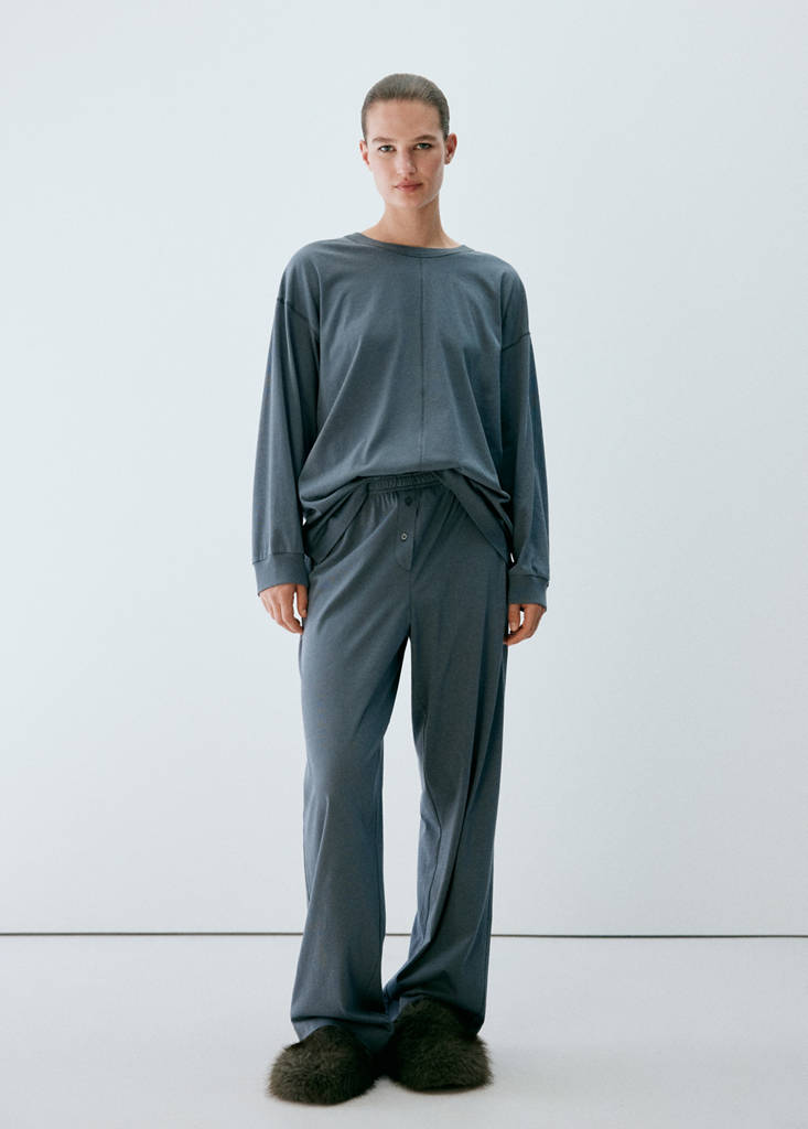 Pyjama bottoms 100% cotton — Blue