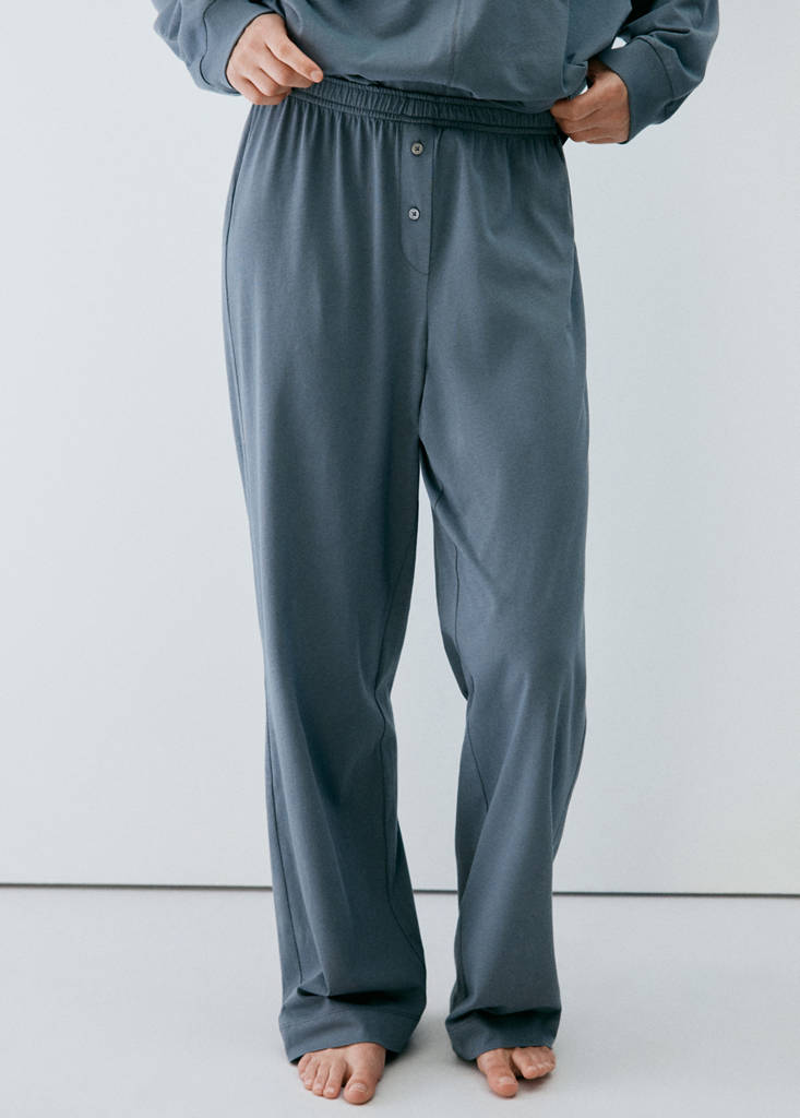 Pyjama bottoms 100% cotton — Blue