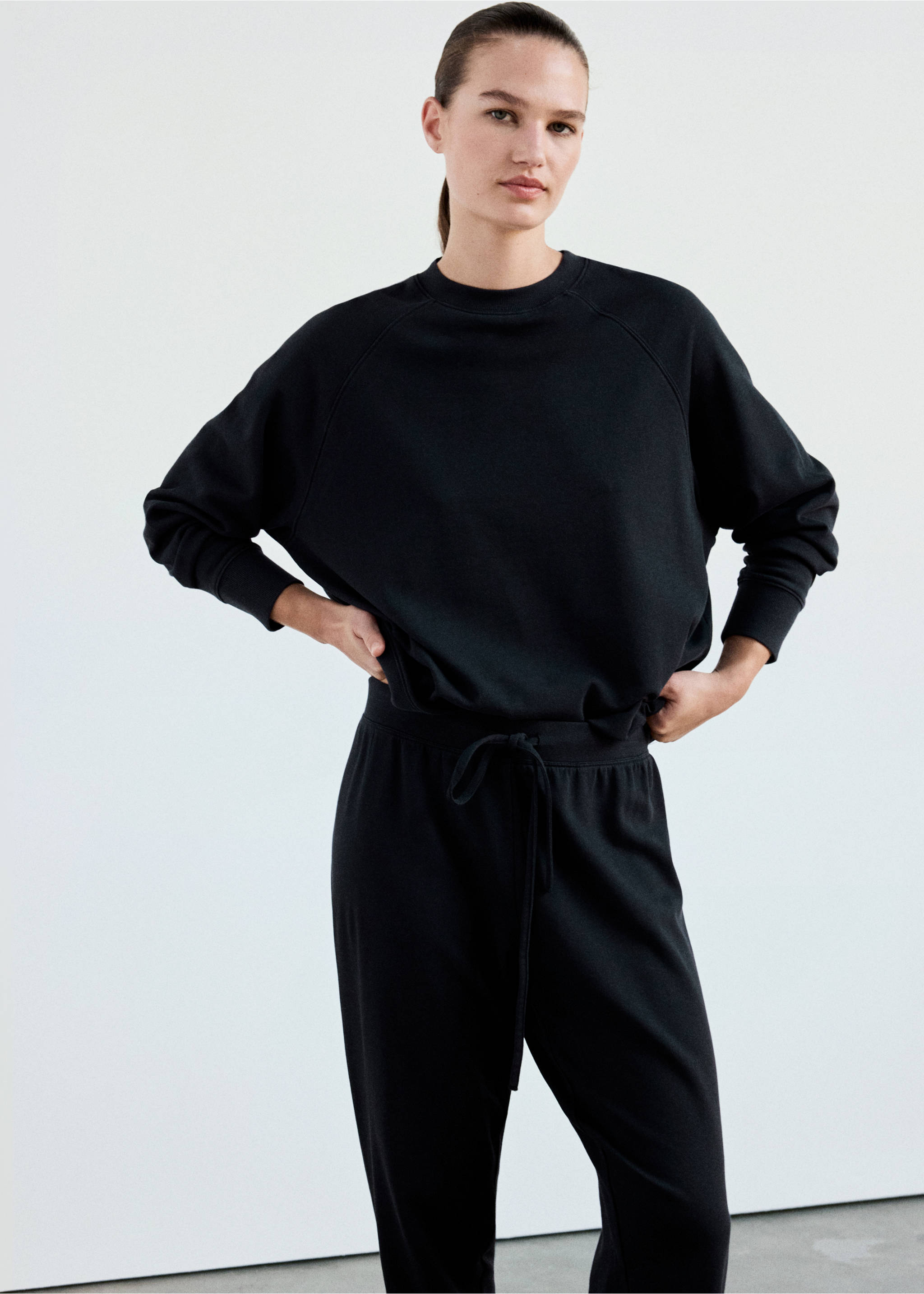 Pantalon de pyjama coton taille élastique - Détail de l'article 1, Bleu marine foncé. Ref: 37062915-00.