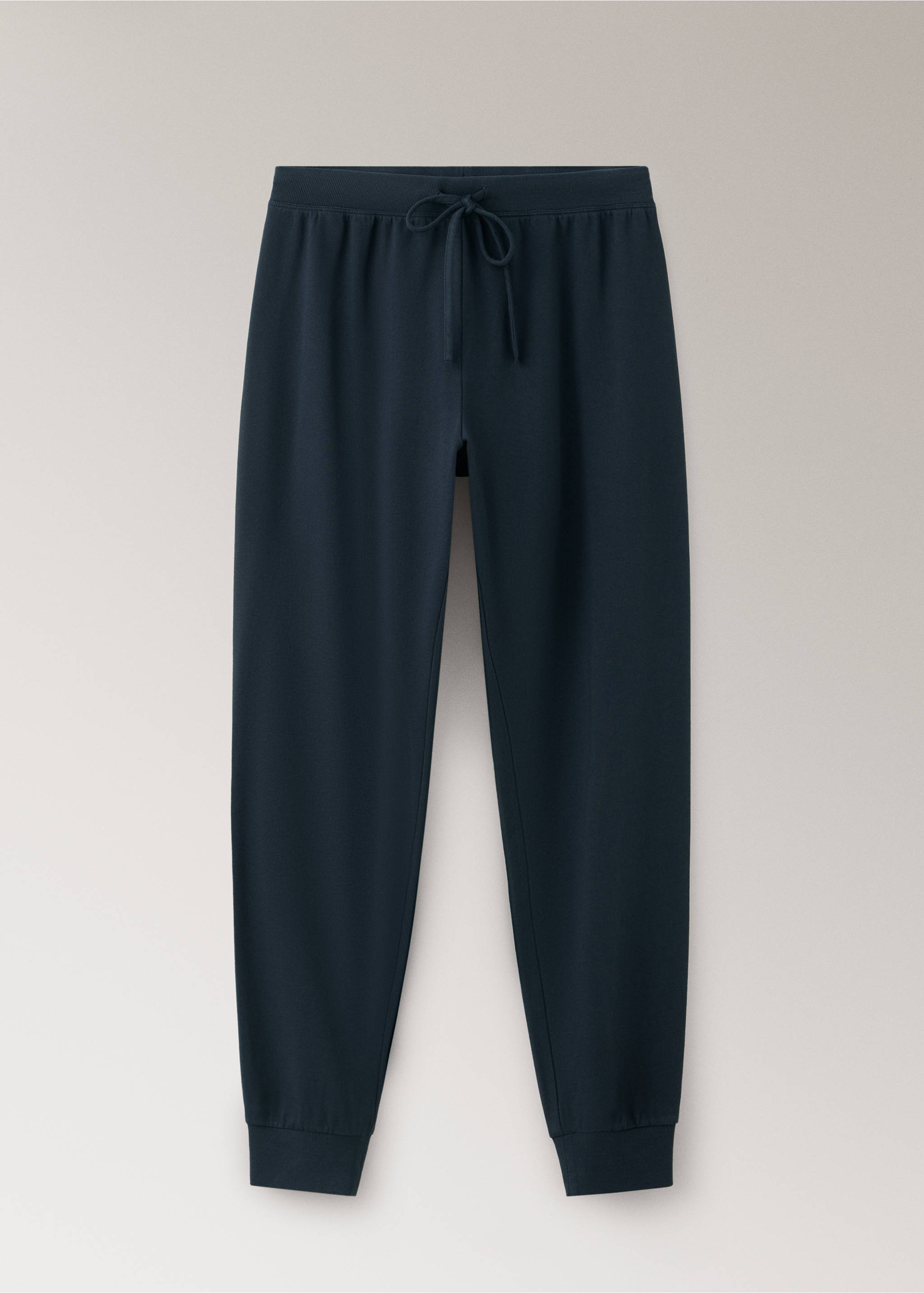 Pantalon de pyjama coton taille élastique - Article sans modèle, Bleu marine foncé. Ref: 37062915-00.
