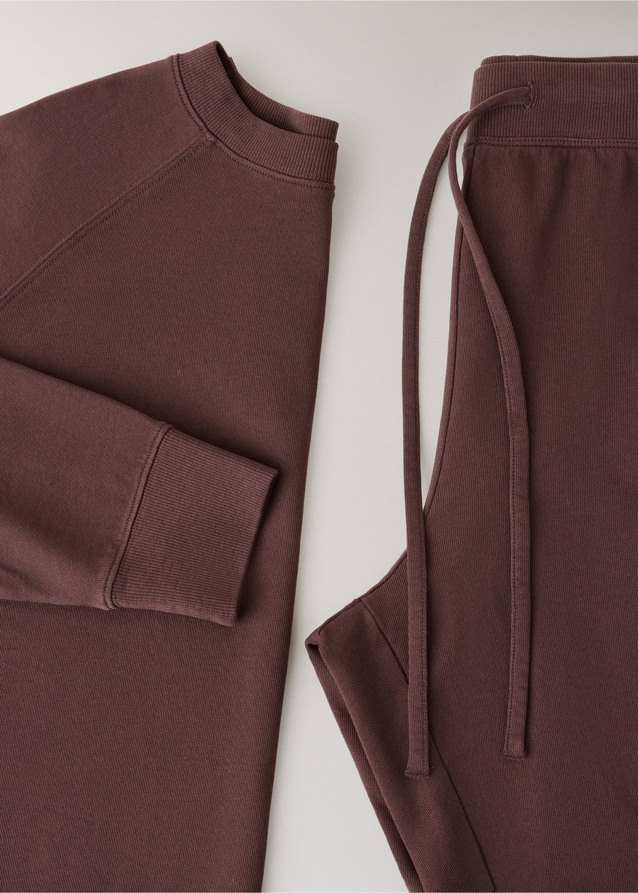 Cotton pyjama trousers with an elasticated waistband - Details of the article 0, Burgundy. Ref: 37062915-00.