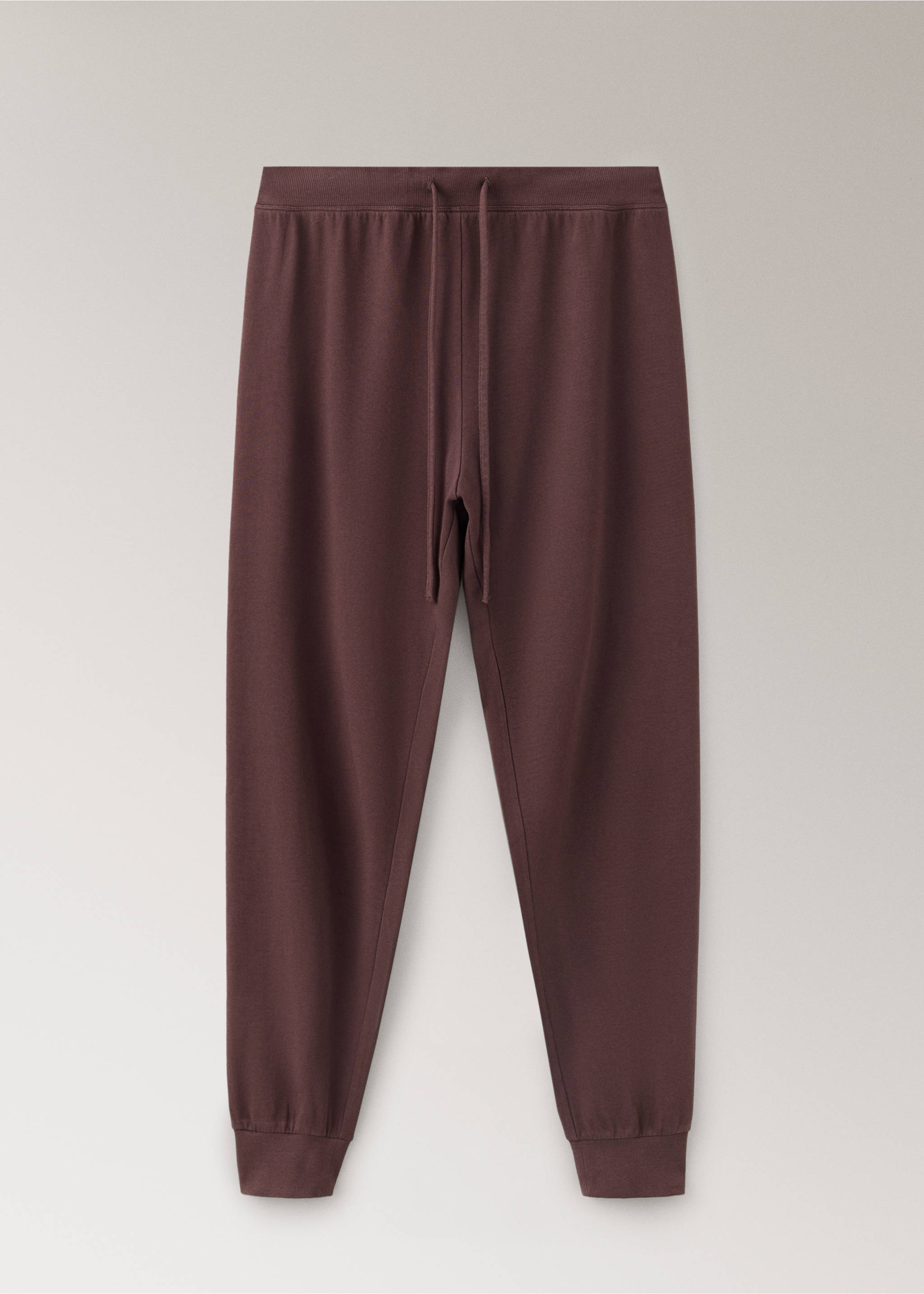 Cotton pyjama trousers with an elasticated waistband - Article without model, Burgundy. Ref: 37062915-00.