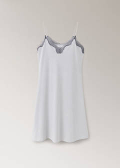Lyocell cotton lace nightdress — Grey 5