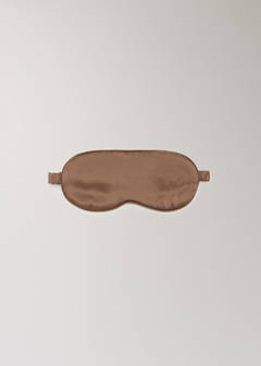 100% silk eye mask — Brown 1