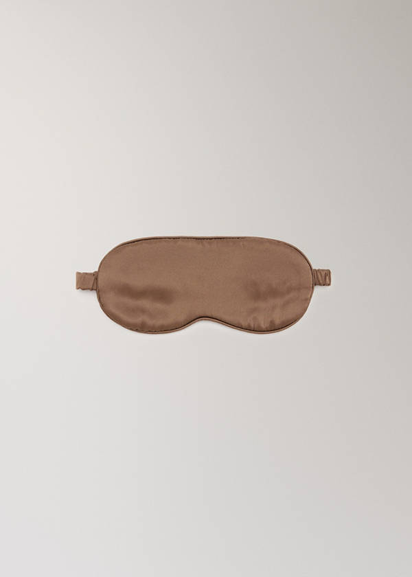 100% silk eye mask — Brown