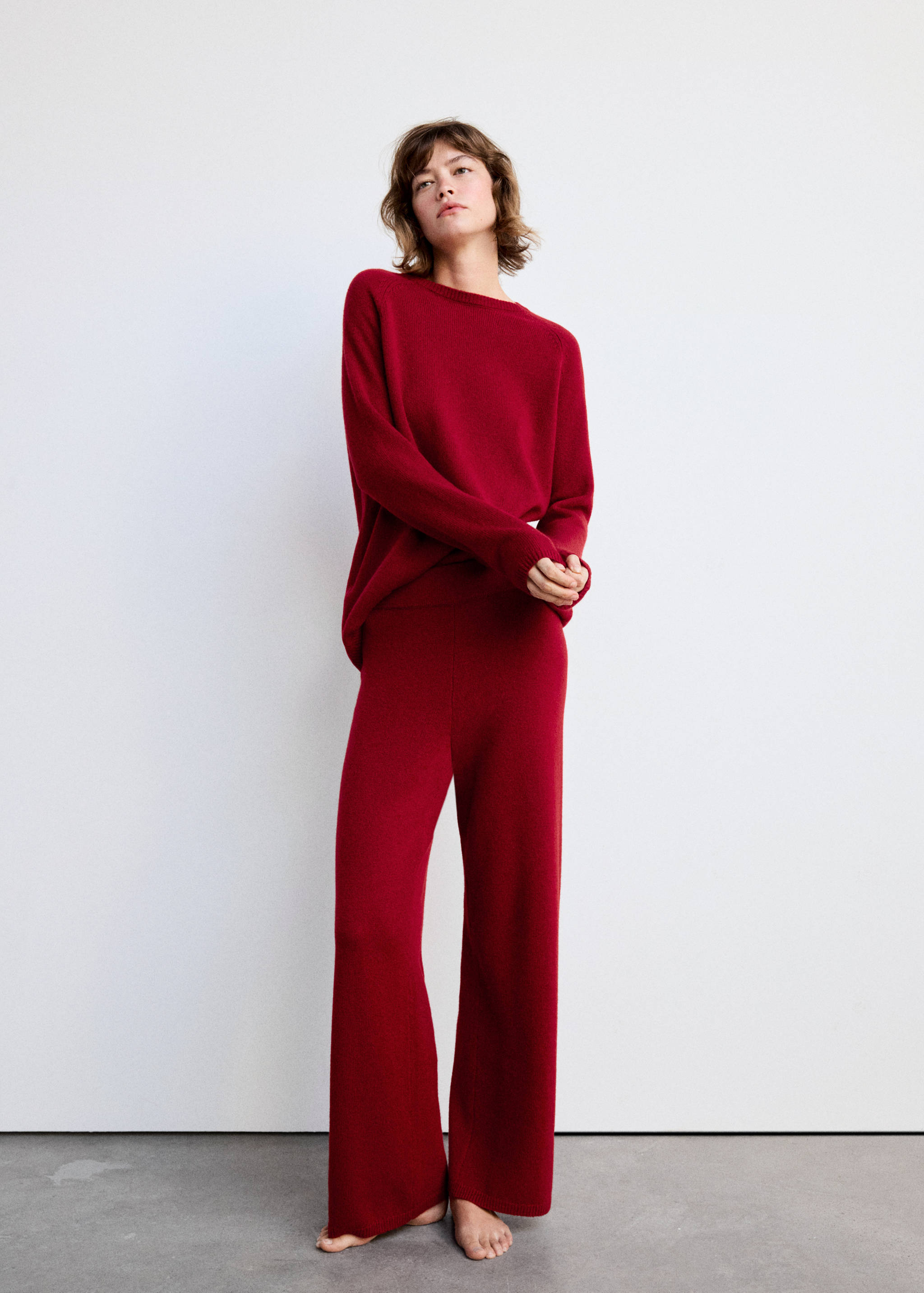 Thick 100% cashmere knit jumper - General plane