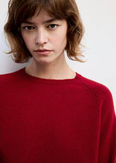 Thick 100% cashmere knit jumper — Red 4