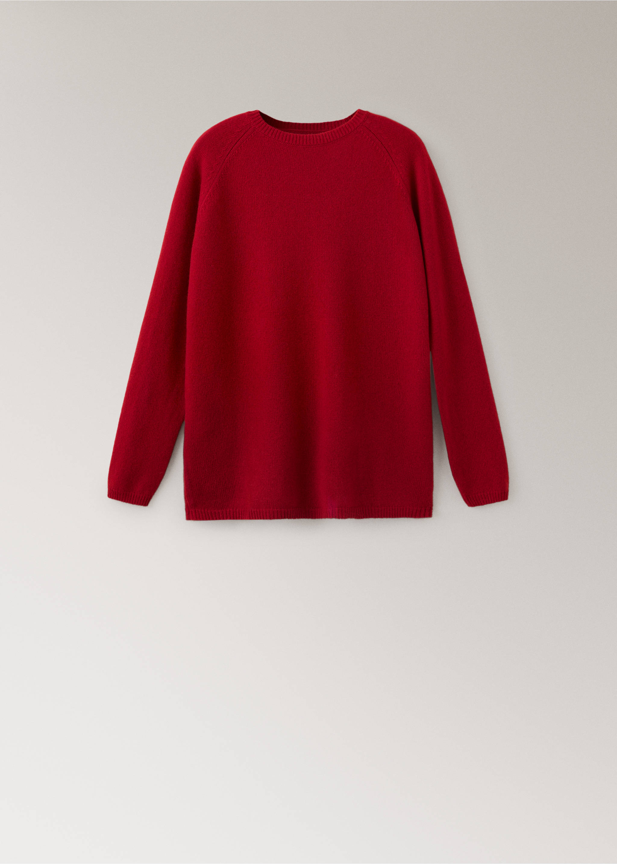 Thick 100% cashmere sweater - Article without model, Red. Ref: 37062919-00.