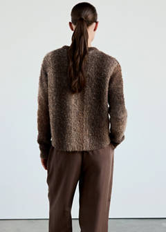 Jumper with faded vertical stripes — Brown 3