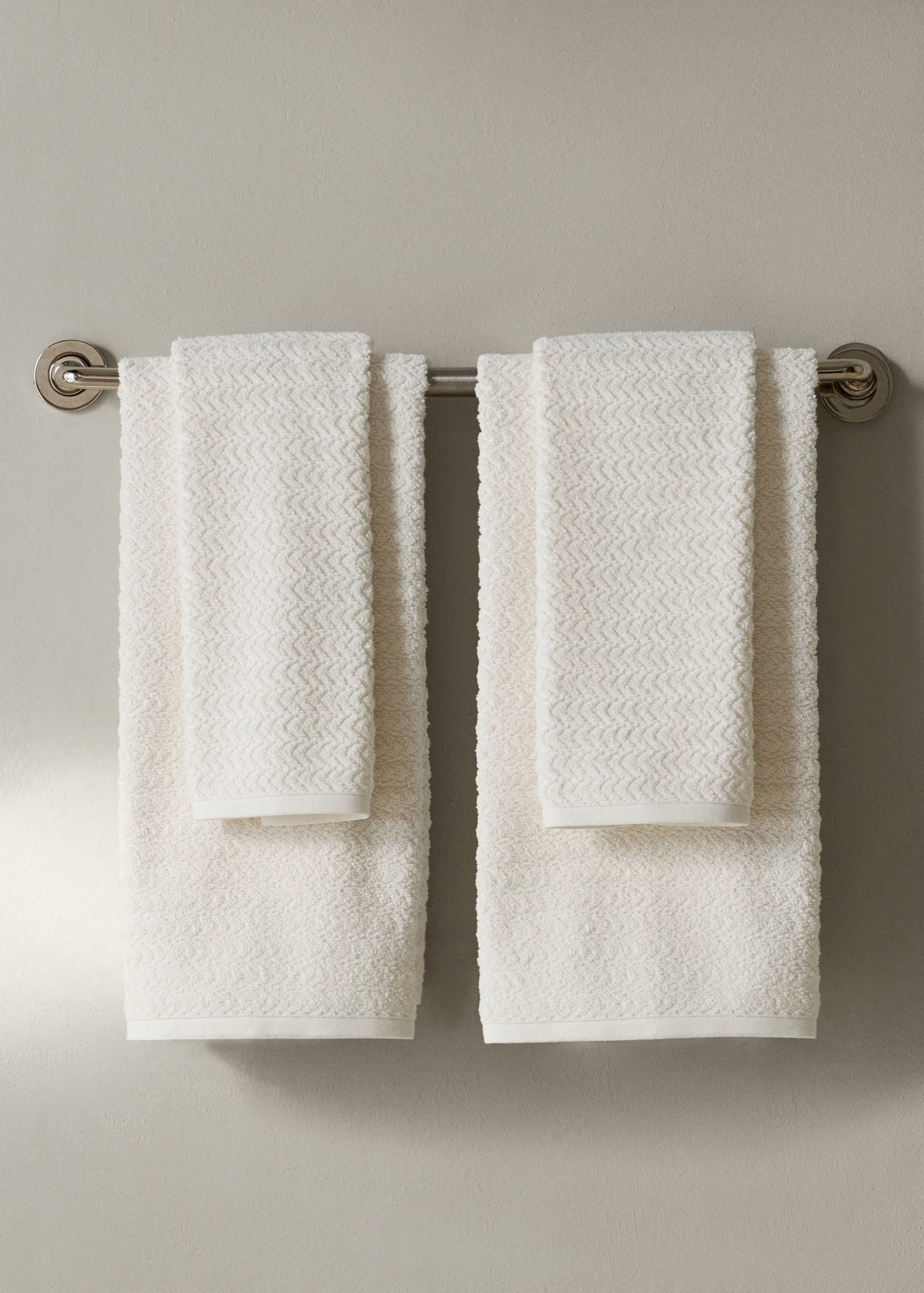 Herringbone jacquard hand towel - General plane