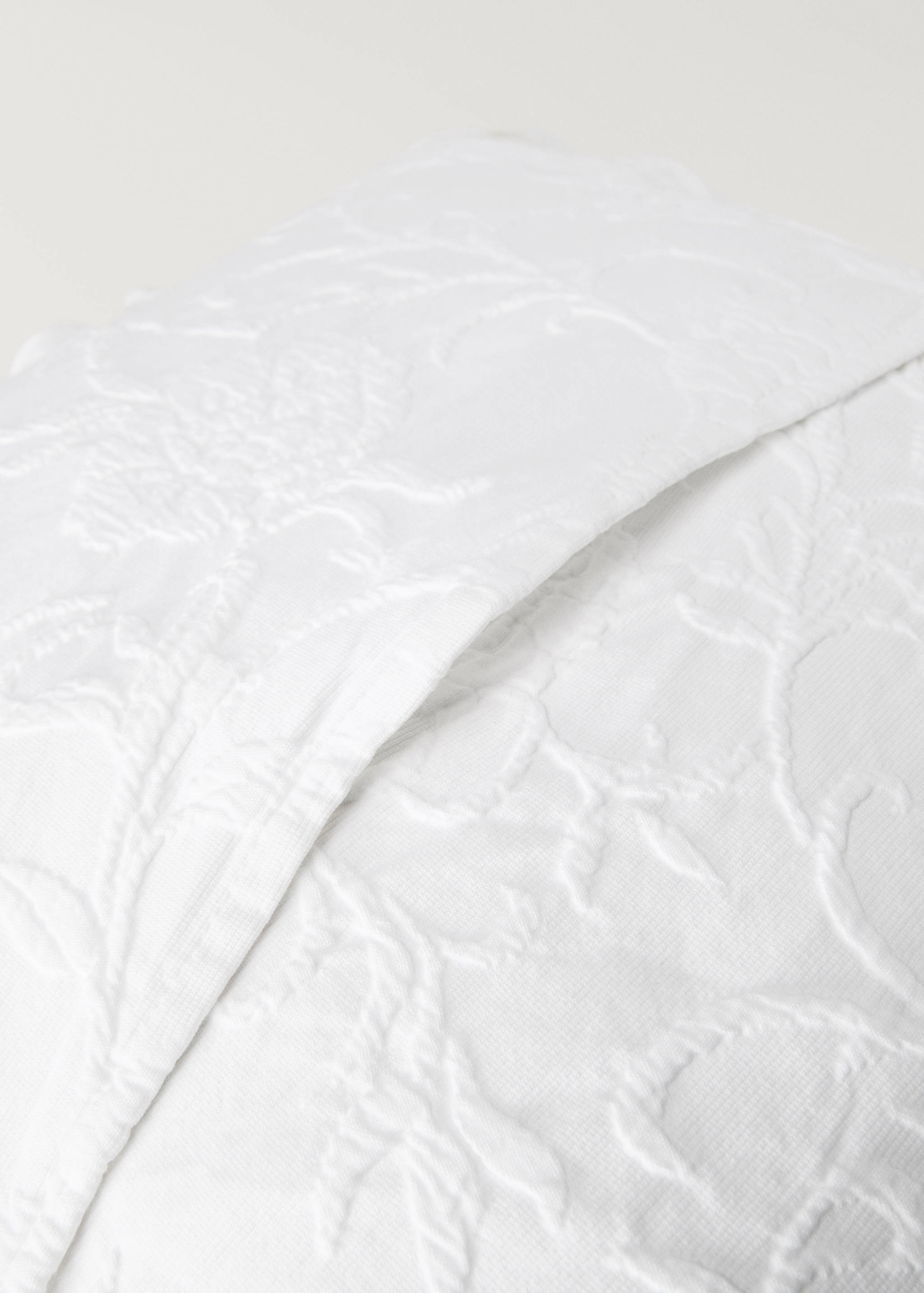Jacquard cotton floral pillowcase 50x50 cm - Details of the article 3