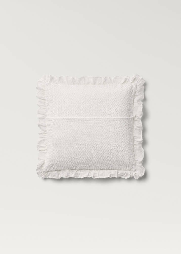 Cotton bed cushion cover with ruffle finish 50x50 cm - thumbnail 3