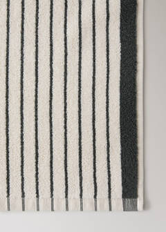 100% cotton striped bath rug — Petrol Blue 3