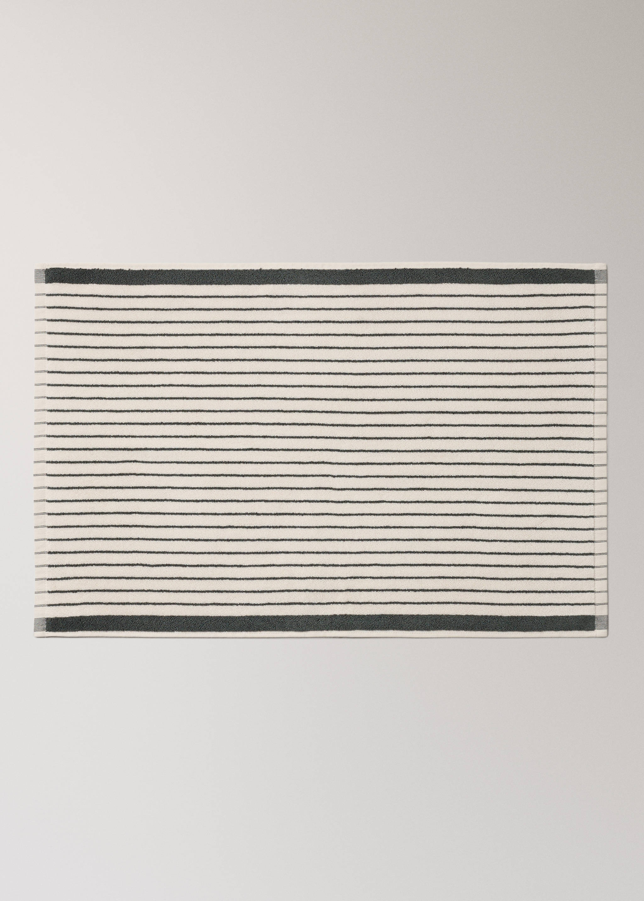 100% cotton striped bath mat - Article without model