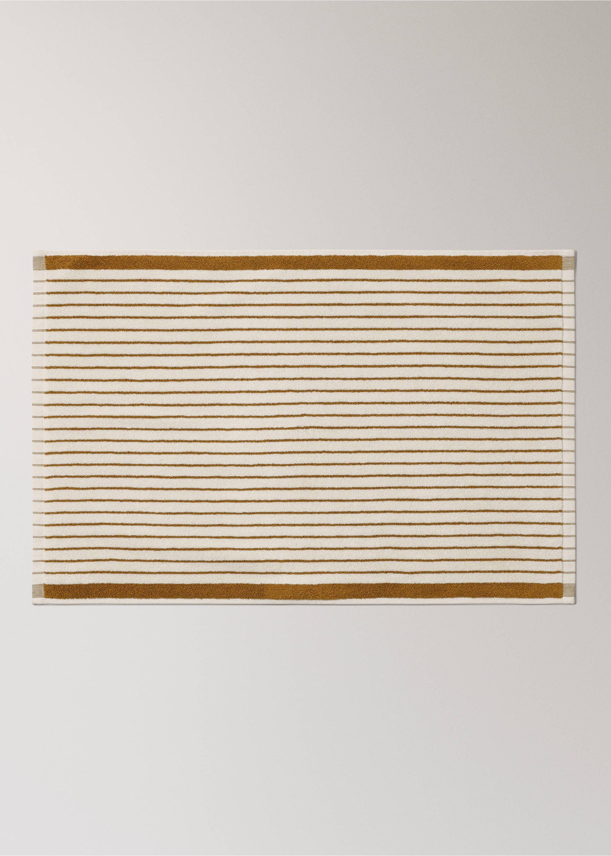 100% cotton striped bath mat - Article without model, Russet. Ref: 37062930-00.