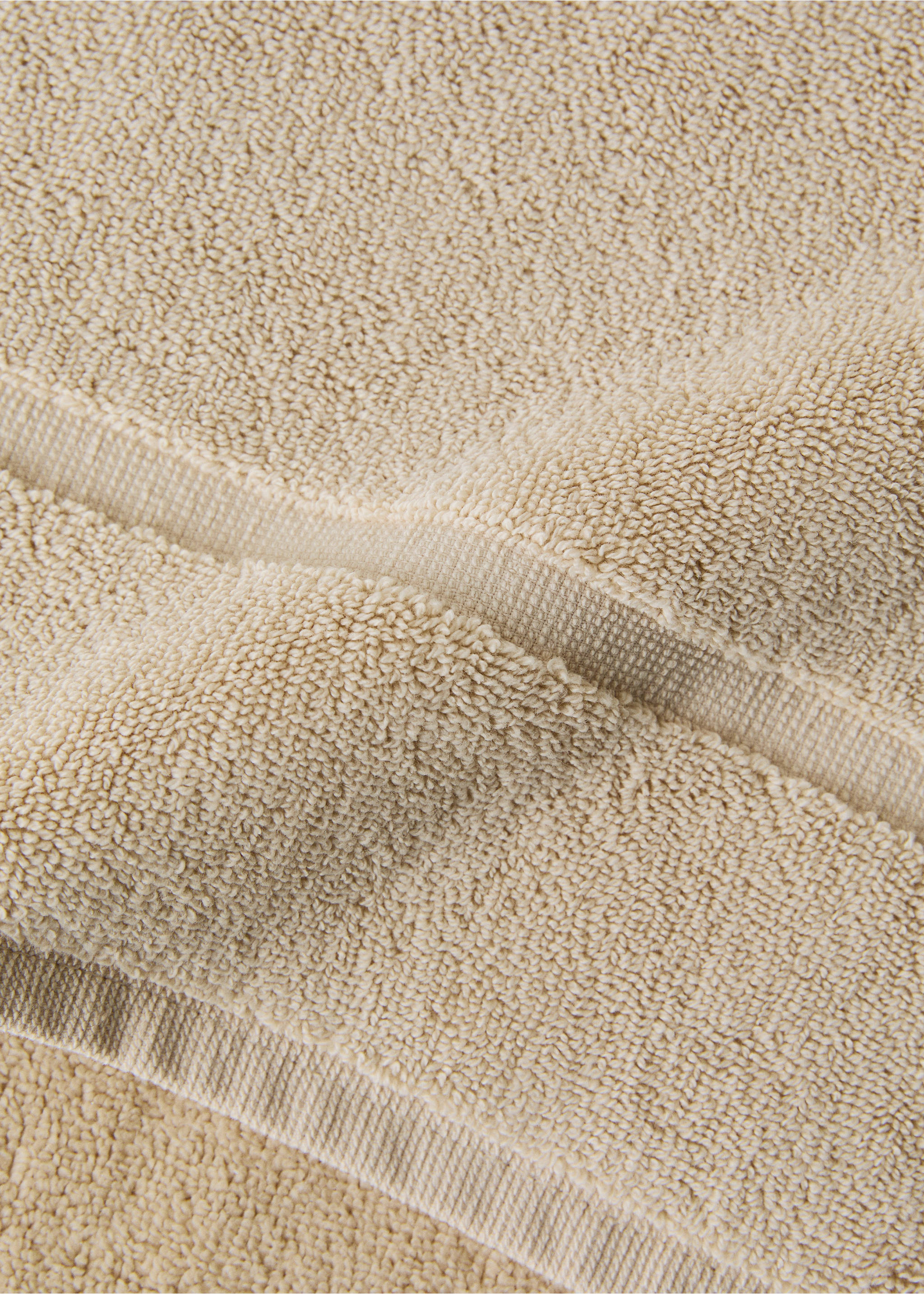 100% cotton anti-slip bath mat - Details of the article 1, Sand. Ref: 37062932-00.