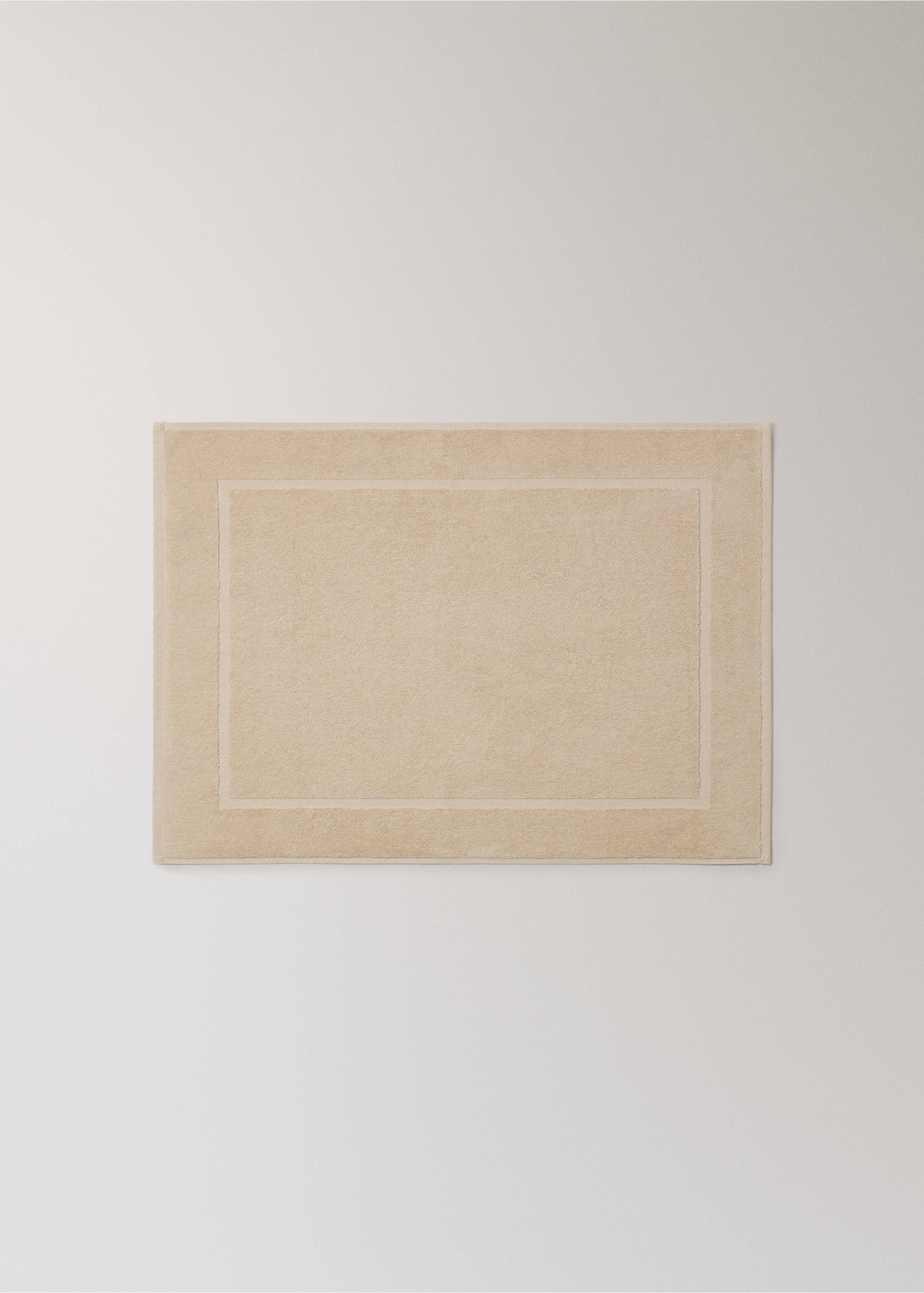 100% cotton anti-slip bath mat - Article without model, Sand. Ref: 37062932-00.