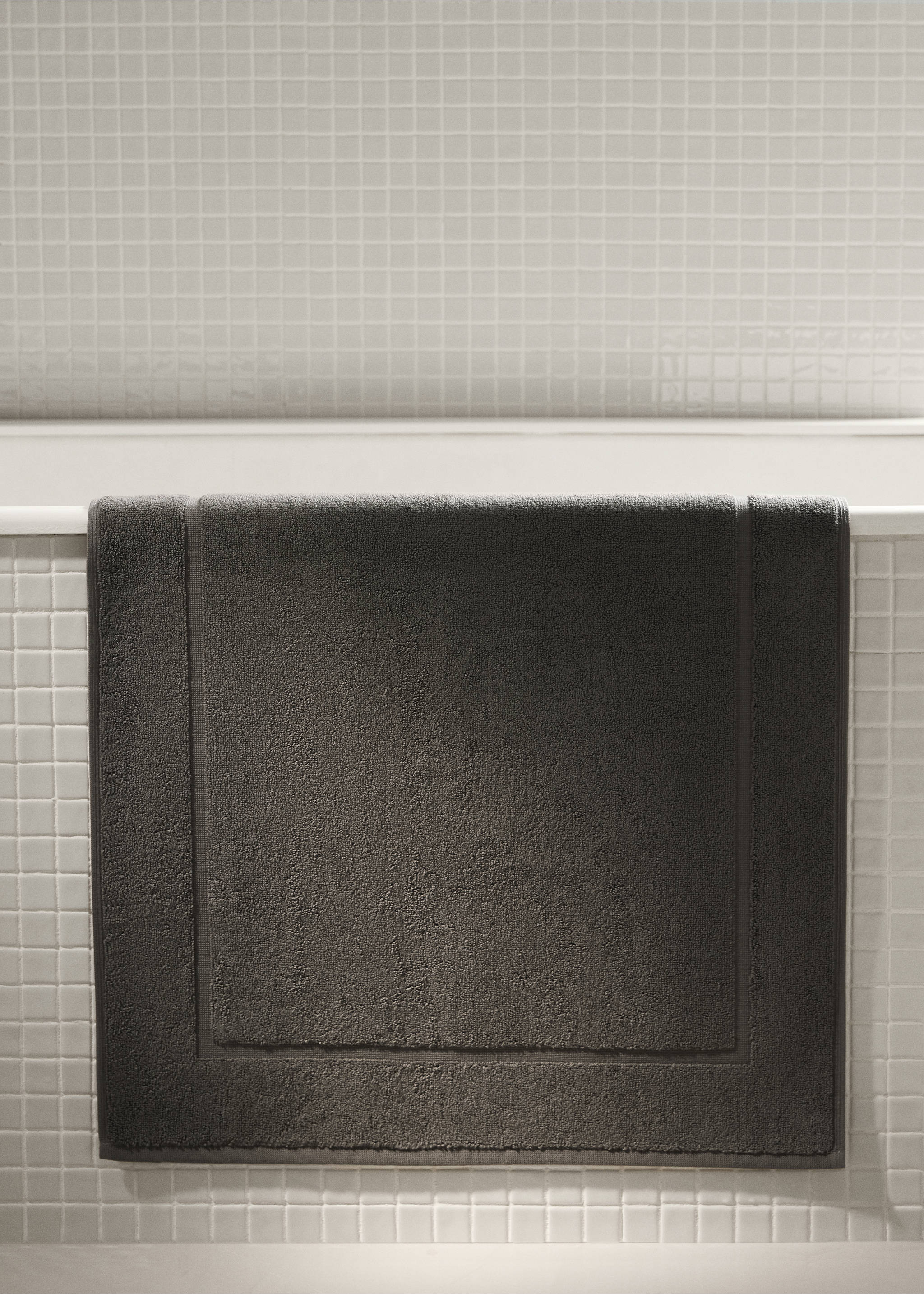 Antislip badmat van 100% katoen - Overzichtstekening, Koffie. Ref: 37062932-00.