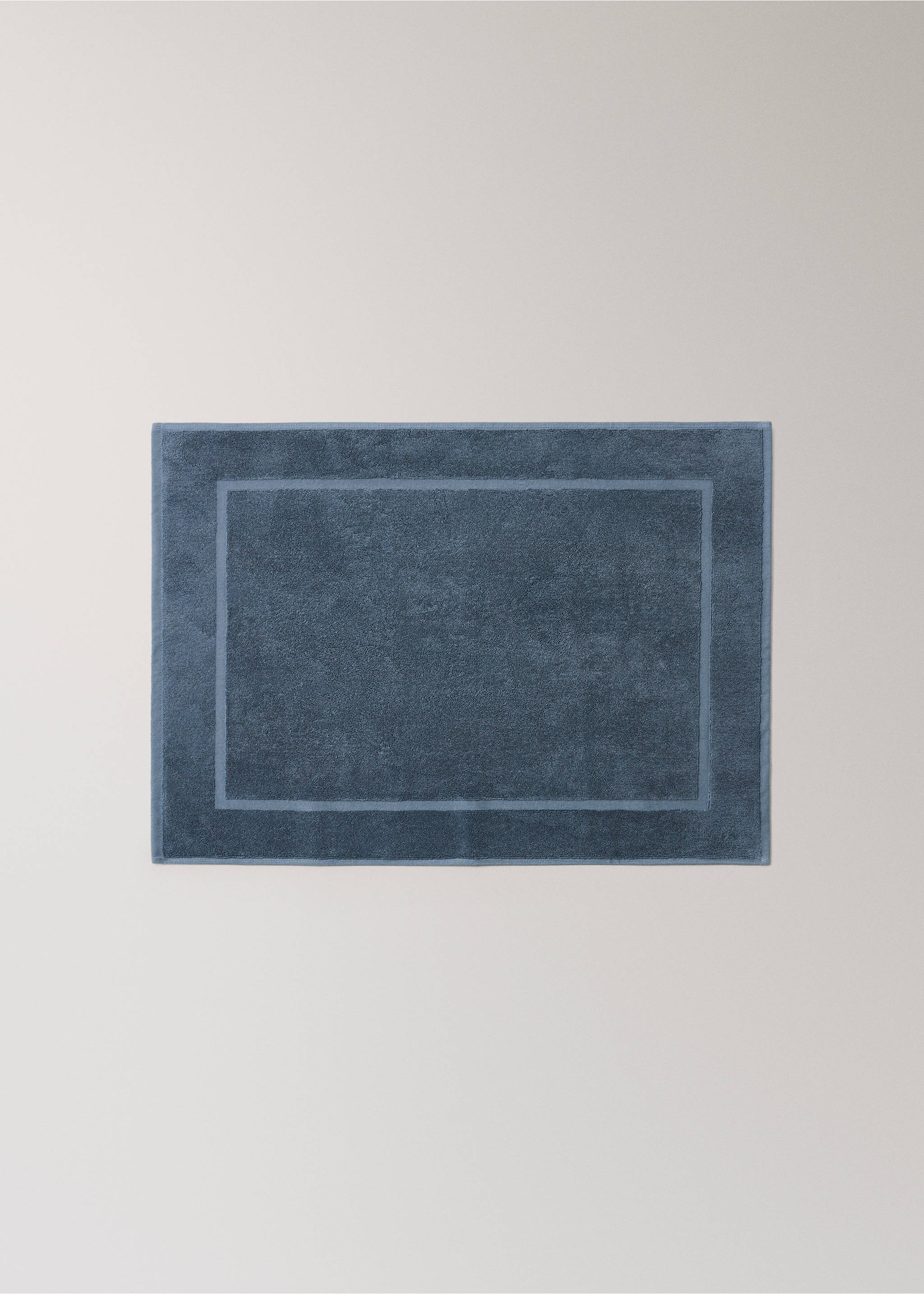 100% cotton anti-slip bath mat - Article without model, Indigo Blue. Ref: 37062932-00.
