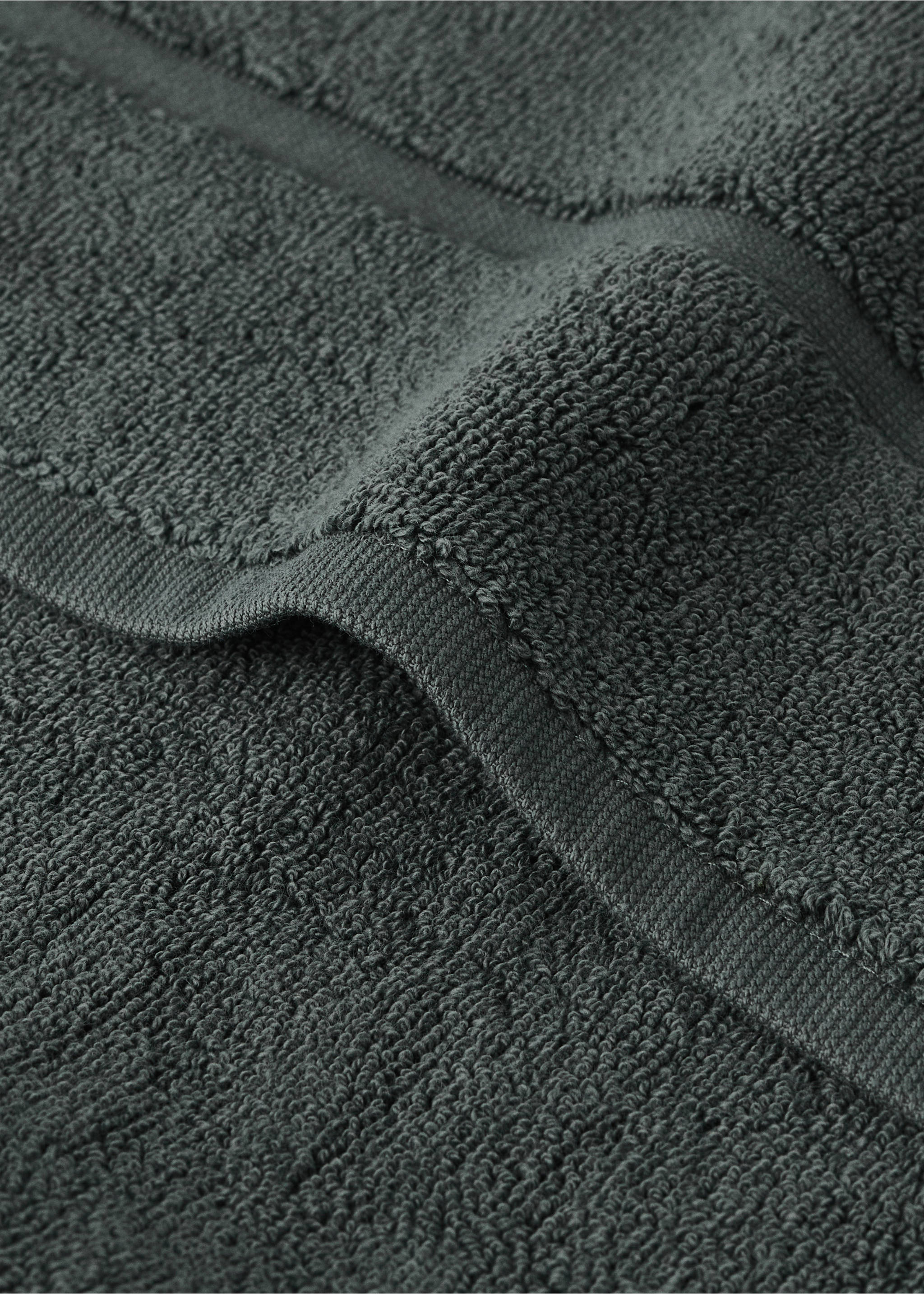 100% cotton anti-slip bath mat - Details of the article 1, Petrol Blue. Ref: 37062932-00.