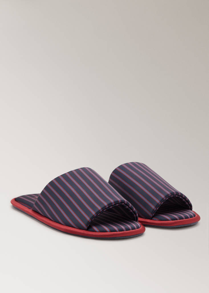 Printed satin spade — Navy