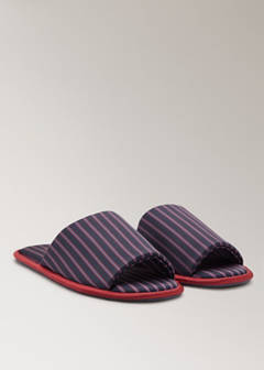 Printed satin spade — Navy 1