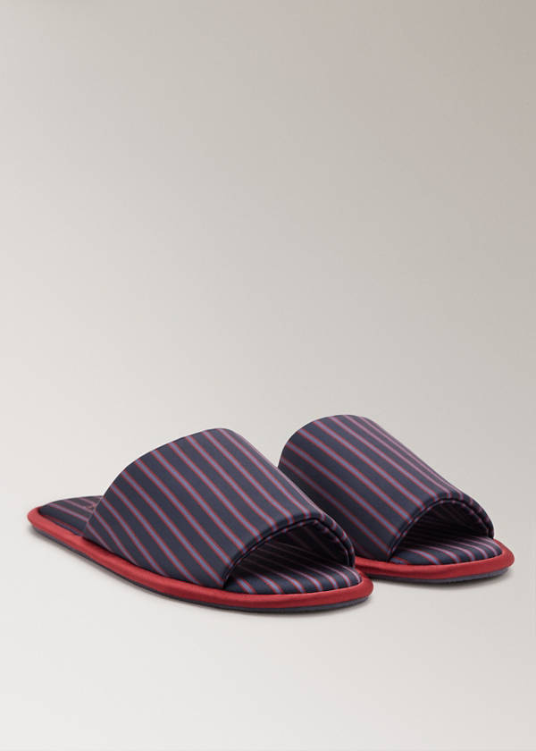 Printed satin spade — Navy